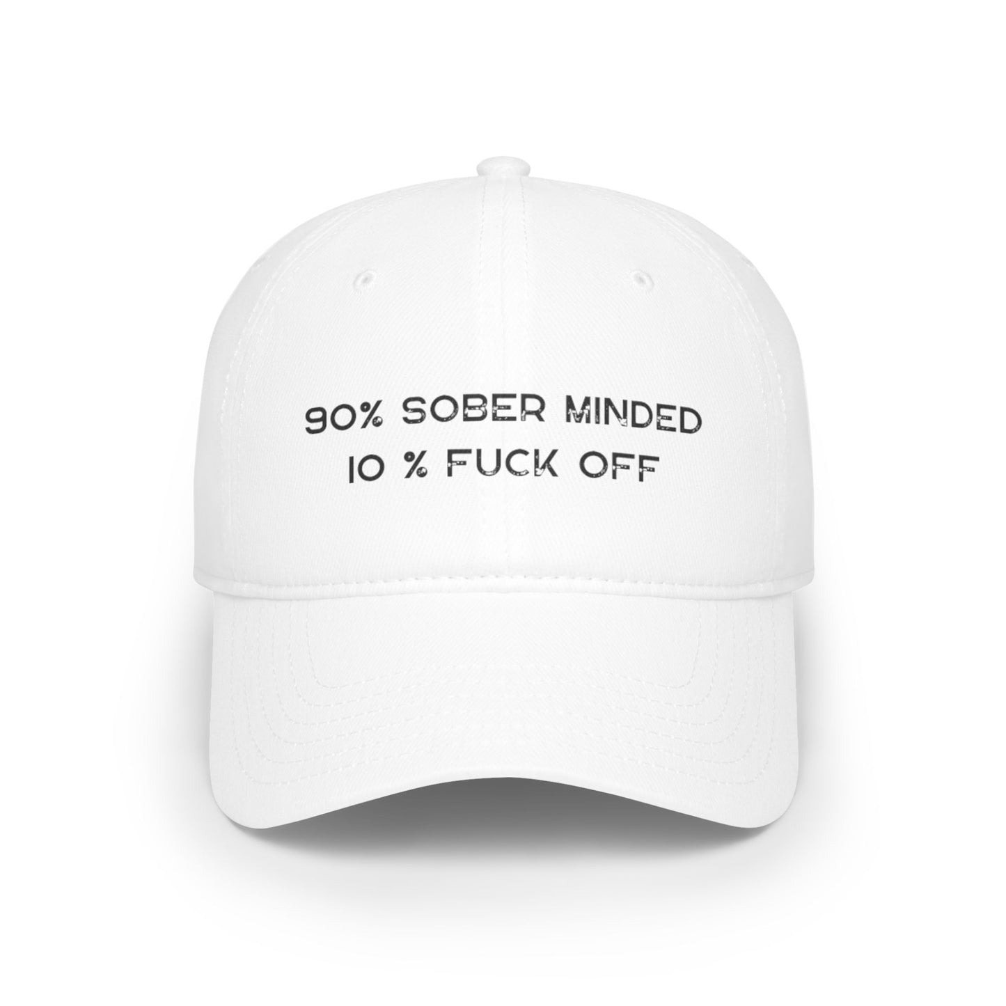 90% Sober Minded Baseball Cap - Trendy Low Profile Cap for Recovery and Everyday Wear