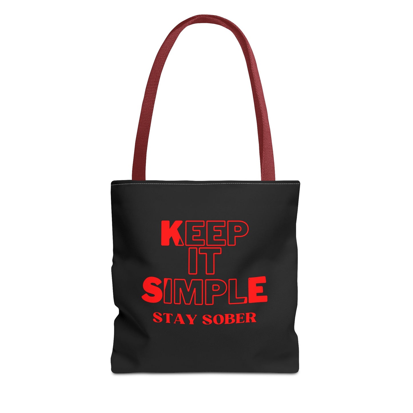 Keep It Simple Stay Sober Tote Bag - Motivational Eco-Friendly Carryall