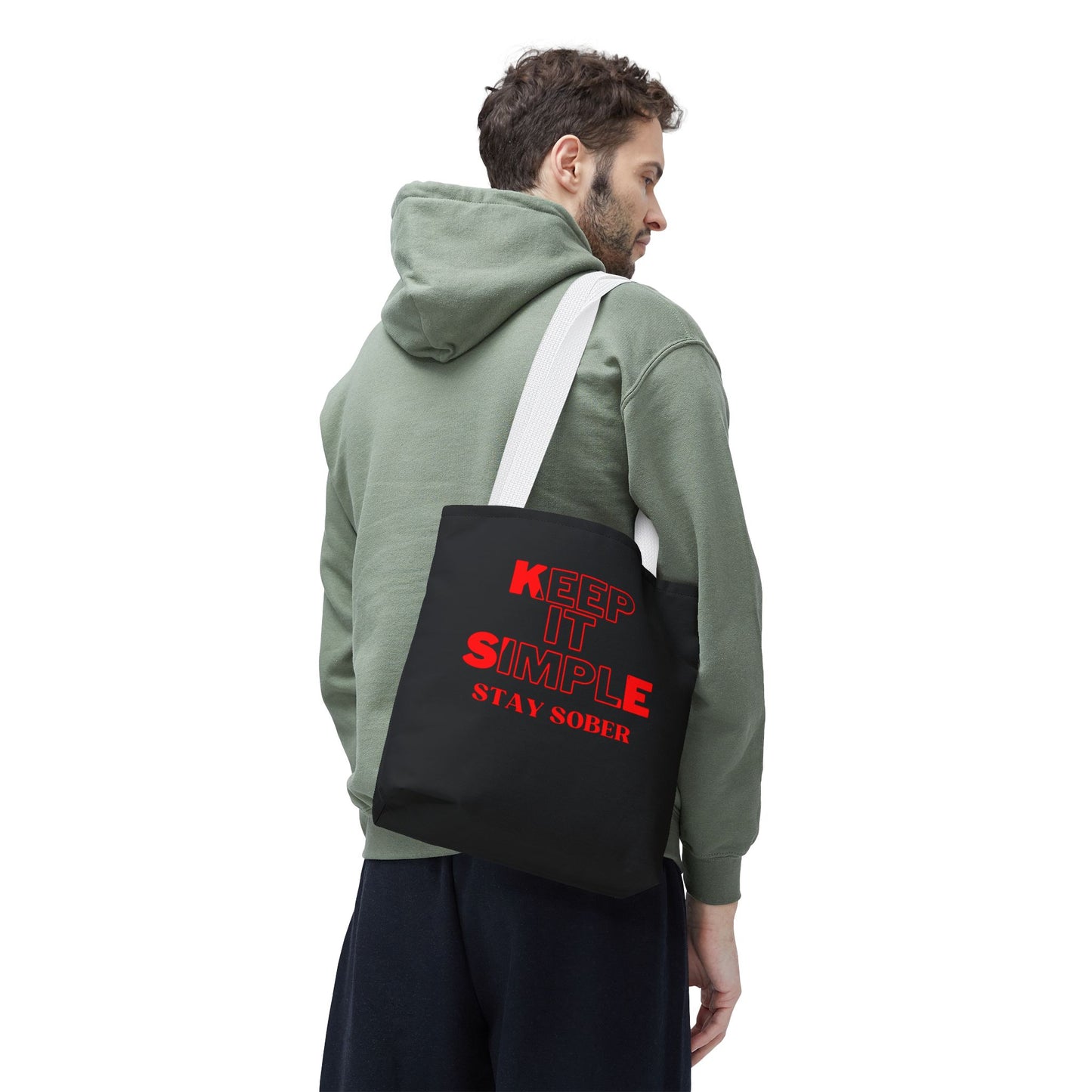 Keep It Simple Stay Sober Tote Bag - Motivational Eco-Friendly Carryall