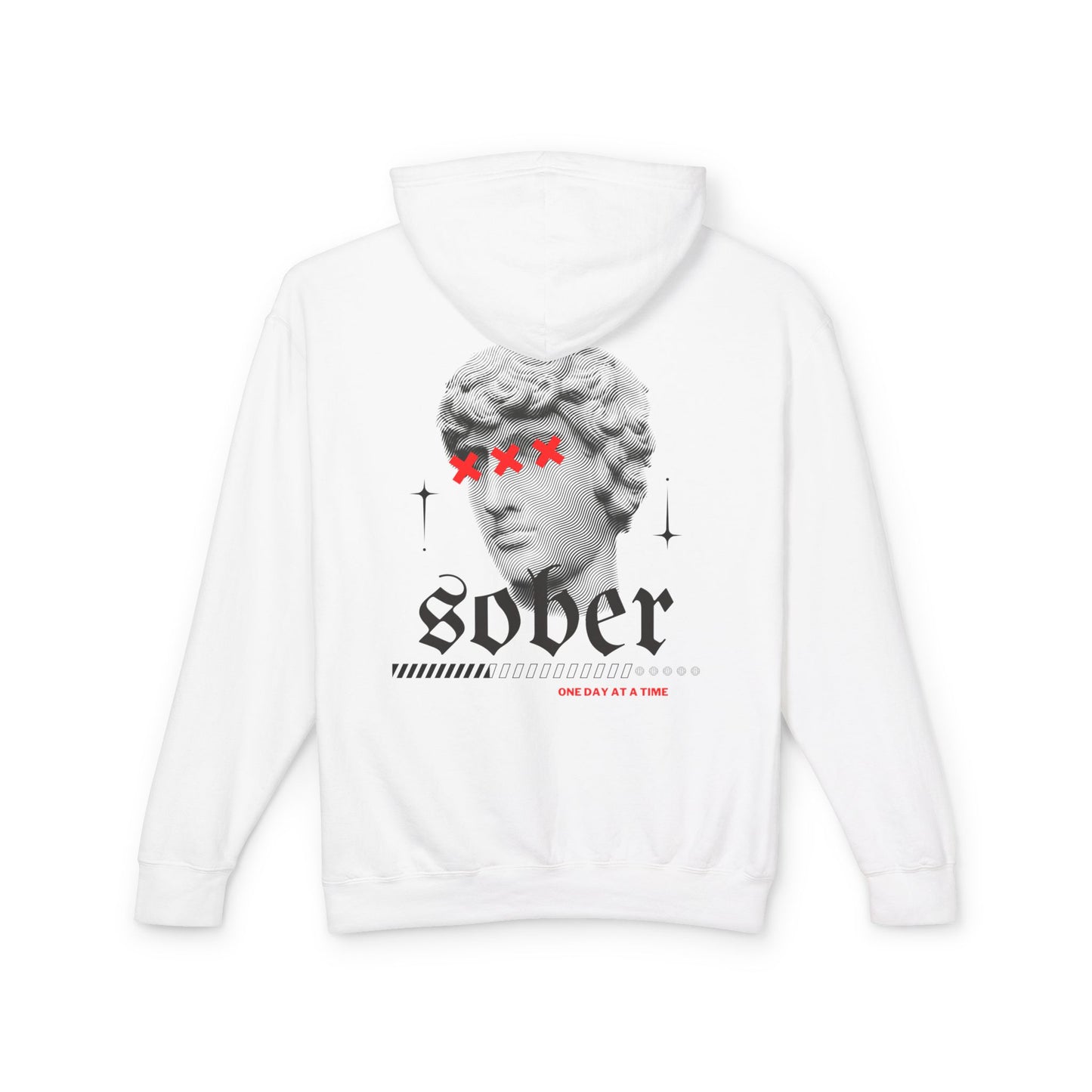 Sober Vibes, Recovery Motivation-  Lightweight Hooded Sweatshirt